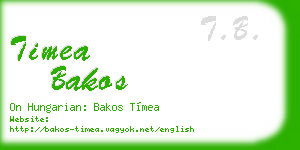 timea bakos business card